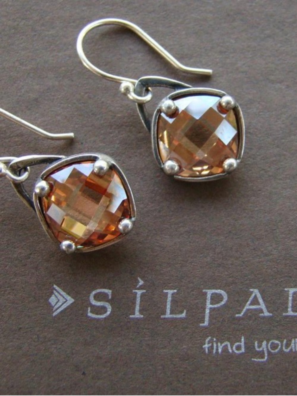 Silpada "Champagne Toast" Sterling Silver Earrrings, W2276 - Picture 2 of 3